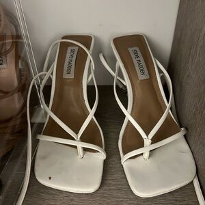 Steve Madden Cream Strappy Heels